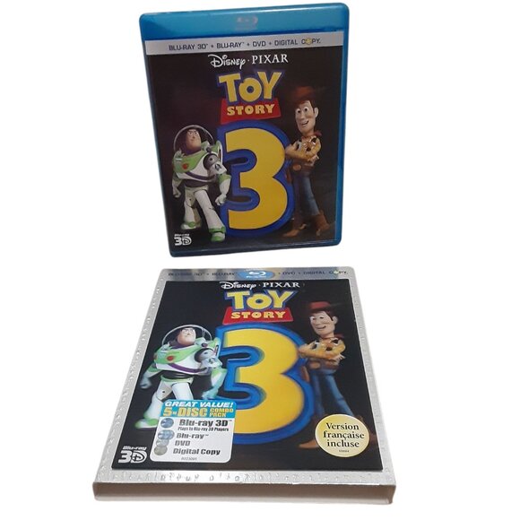 Toy Story 3 (3D/Blu-ray/DVD, 2011, 5-Disc) w/ OOP Lenticular Slipcover Disney - Picture 1 of 5